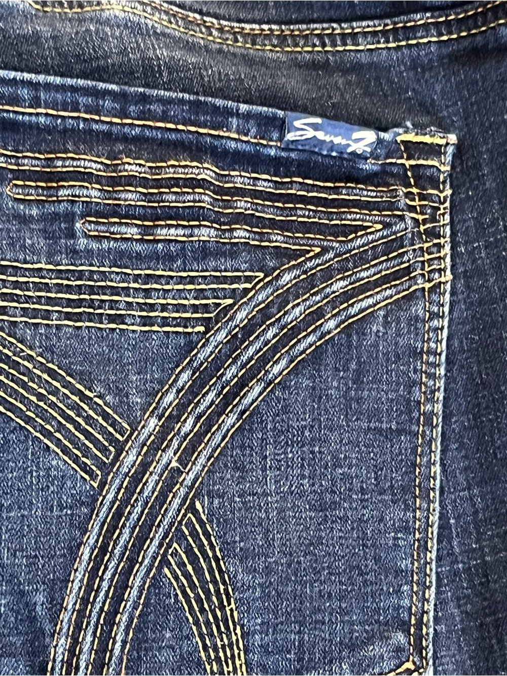 Seven7 Women’s Bootcut Jeans Dark Wash Stretch Denim Mid Rise Size 24 - Picture 7 of 7